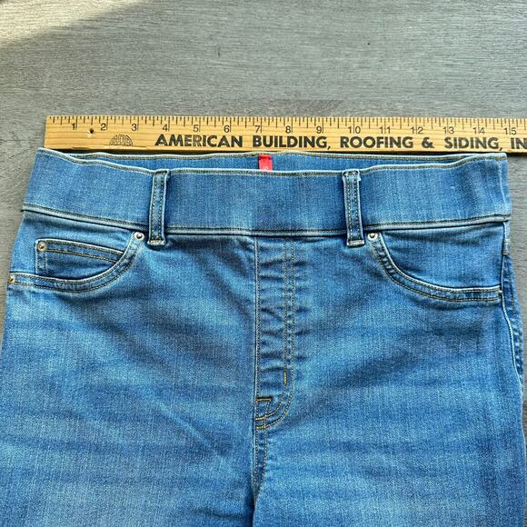 SPANX EveryWear Flare Jeans Med Full Length Pull On Stretch Denim 20456R - Picture 11 of 15